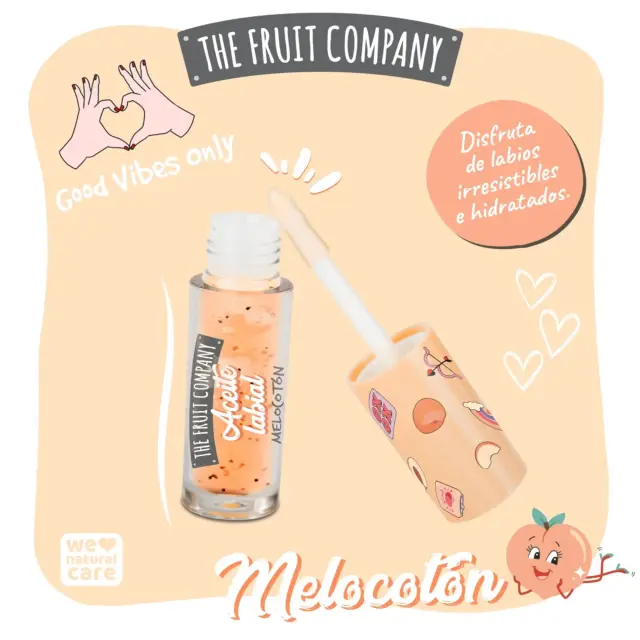 The Fruit Company Έλαιο Χειλιών Ροδάκινο 2