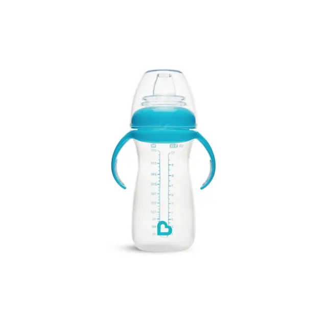 Munchkin Gentle Tall Transition Cup Εκπαιδευτικό Μπιμπερό Πλαστικό με Λαβές Μπλε για 9m+ 296ml