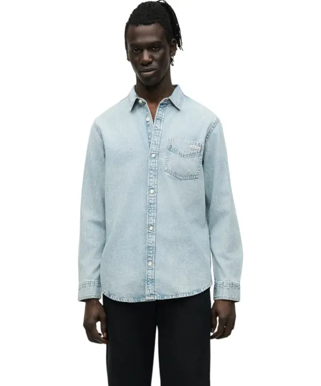Calvin Klein - Ανδρικό Πουκάμισο Jean Essential Classic Regular fit LV04RG908G-3Y7 Μπλε - S 2