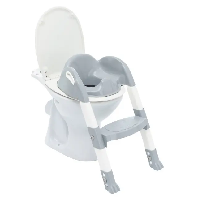 THERMOBABY KIDDYLOO ΕΚΠΑΙΔΕΥΤΙΚΟ ΚΑΘΙΣΜΑ ΤΟΥΑΛΕΤΑΣ ΜΕ ΣΚΑΛΑΚΙΑ GREY