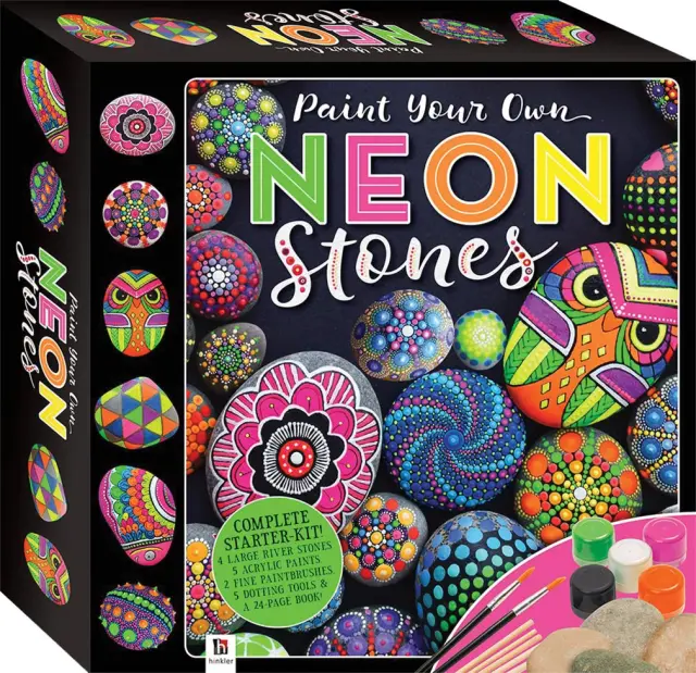 Paint your own NEON stones - Ζωγραφική σε πέτρες