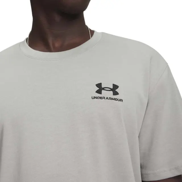 Under Armour Men's Logo Embroidered Heavyweight Short Sleeve Tee Γκρι Σκούρο 1373997-069 (Under Armour) 3
