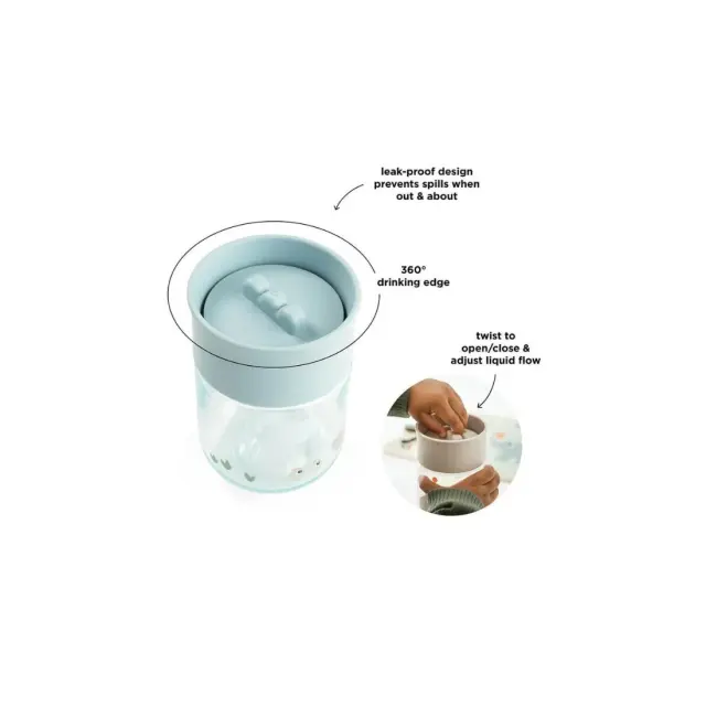 Εκπαιδευτικό Ποτήρι Done By Deer Farm Blue 360° 260ml BR90020 3