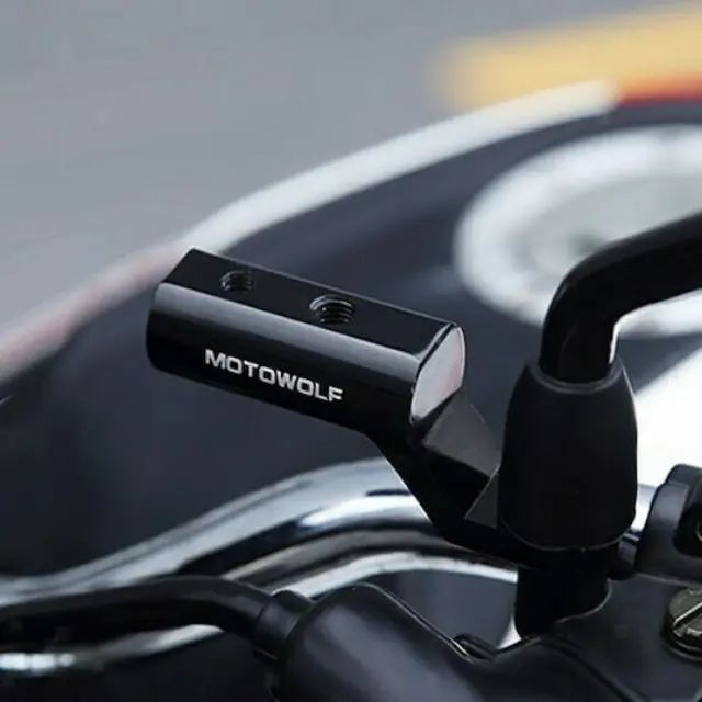 Motowolf Προέκταση Καθρέπτη Μηχανής για Φώτα Μαύρο 1τμχ MDL3509 2