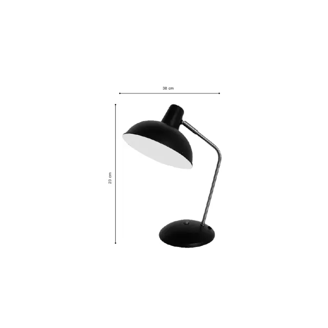 InLight Επιτραπέζιο φωτιστικό από μαύρο μέταλλο 1XE27 D:38cm (3051-Black) 2