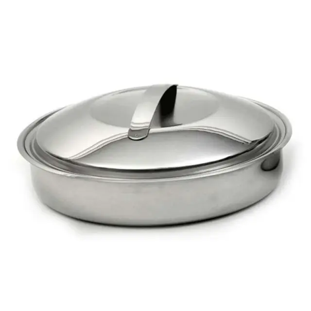 Cook Shop Ταψί Με Καπάκι Στρογγυλό 87.A36/361.1 36cm Inox