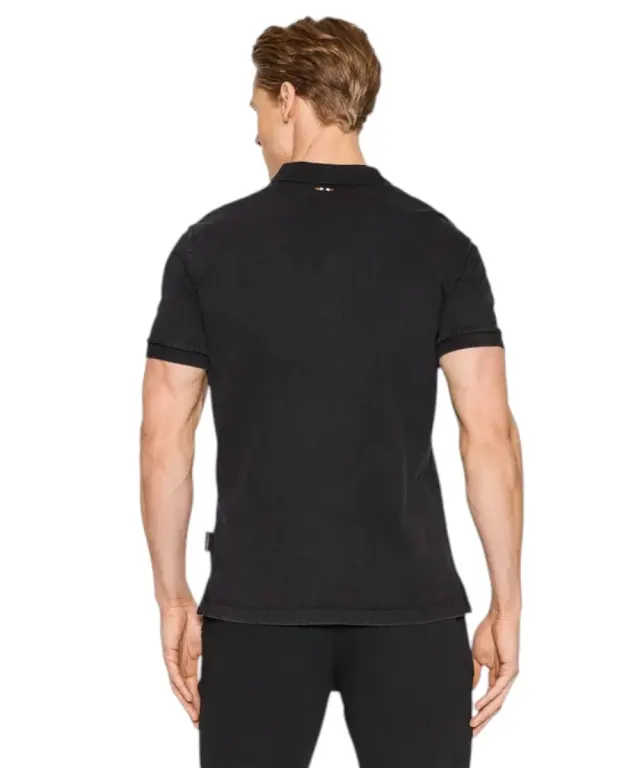 Napapijri - Ανδρική Μπλούζα Κοντομάνικη Polo Elbas Regular Fit NP0A4GB4-041 Μαύρο - S 2