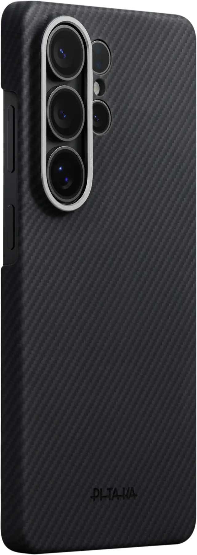 Pitaka Edge Case, Black/Grey Twill (Aaron Button) - Samsung Galaxy S26 Ultra