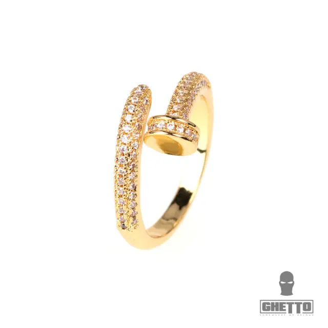 Ghetto Ring Iced Out Full Rhinestone Crystal 2