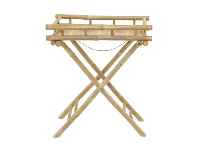 Πτυσσόμενο Τραπεζάκι & Δίσκος Lesli Living από Ξύλο Bamboo, με διαστάσεις 60x40x68cm - Απόχρωση Ξύλου 41277 2