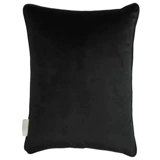 Μαξιλάρι Με Σχέδιο Τριαντάφυλλο Μαύρο Polyester 43x43cm 2