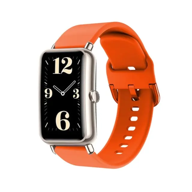Silicone Λουράκι με Μπαρέτα 16mm-Orange OEM