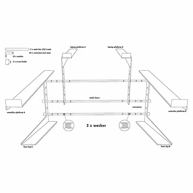 STAND4ME LT PRO stand for laptop controller mixer DJ stand 3
