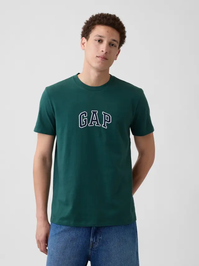 Ανδρική Μπλούζα με Gap Arch Λογότυπο hunter green