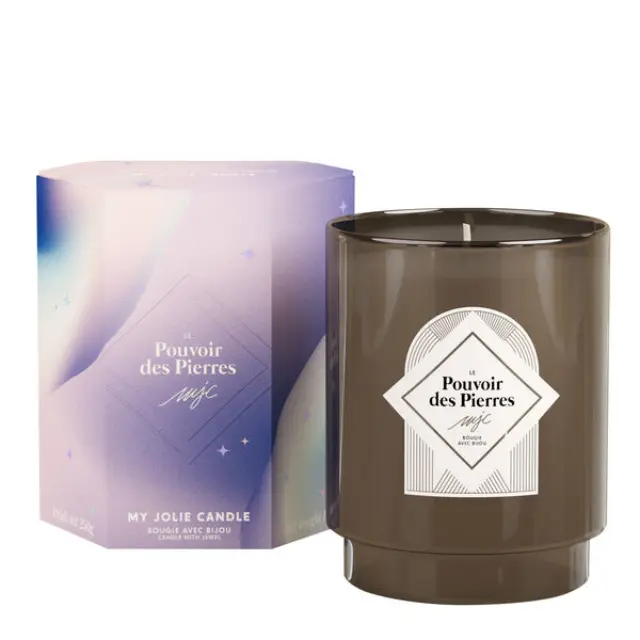 My Jolie Candle The Power of Stones Gold Necklace Κερί με Κόσμημα Κολιέ έκπληξη Amethyste