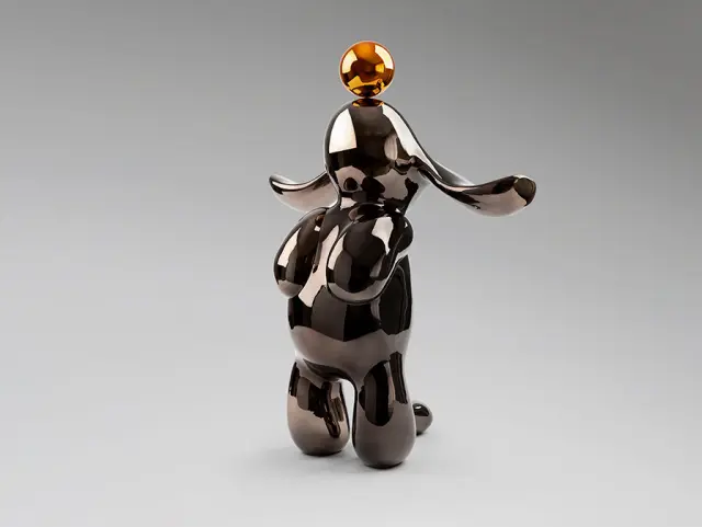 Conejo 302364 Figurine Grey Orange – Διακοσμητική Φιγούρα Κουνελιού Μεσαίου Μεγέθους Γκρί Πορτοκαλί Σκούρο Γκρί