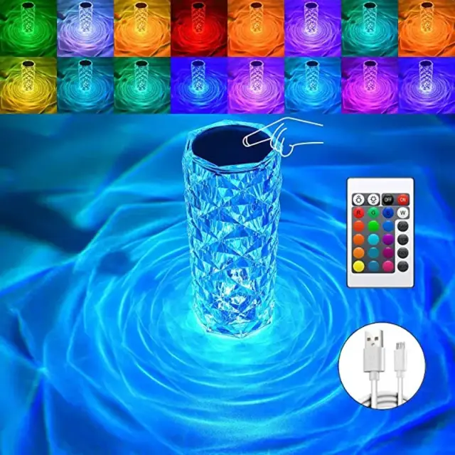 Επαναφορτιζόμενο επιτραπέζιο φωτιστικό RGB με τηλεχειριστήριο 2