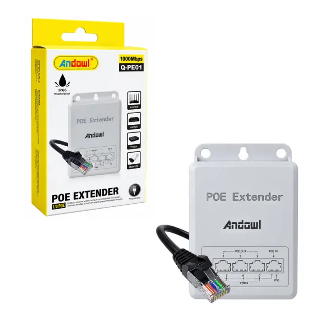 Andowl Αδιάβροχος Ενισχυτής Δικτύου PoE Extender 1000Mbps IP66 Q-PE01 - Waterproof PoE Extender 1000Mbps IP66 0751286