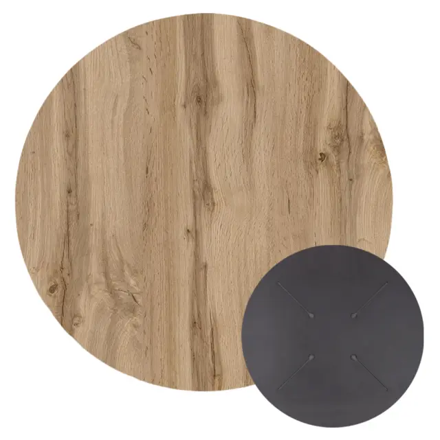 ΕΠΙΦΑΝΕΙΑ ΤΡΑΠΕΖΙΟΥ HPL ΣΤΡΟΓΓΥΛΗ FB95842.36 SONAMA OAK Φ70εκ.