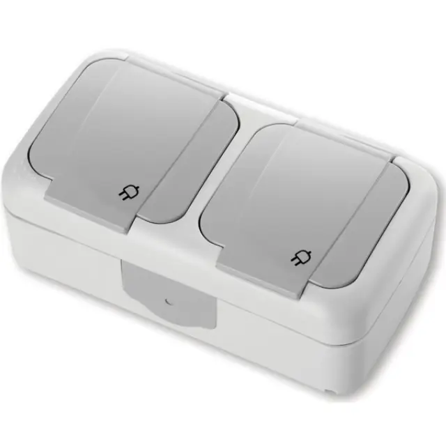 Palmiye Grey Earth Socket + Earth Soc Hor CP (Quick Connection)