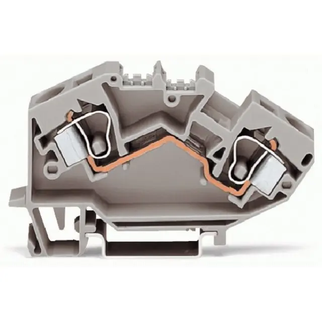 2-conductor through terminal block 10 mm² center marking gray