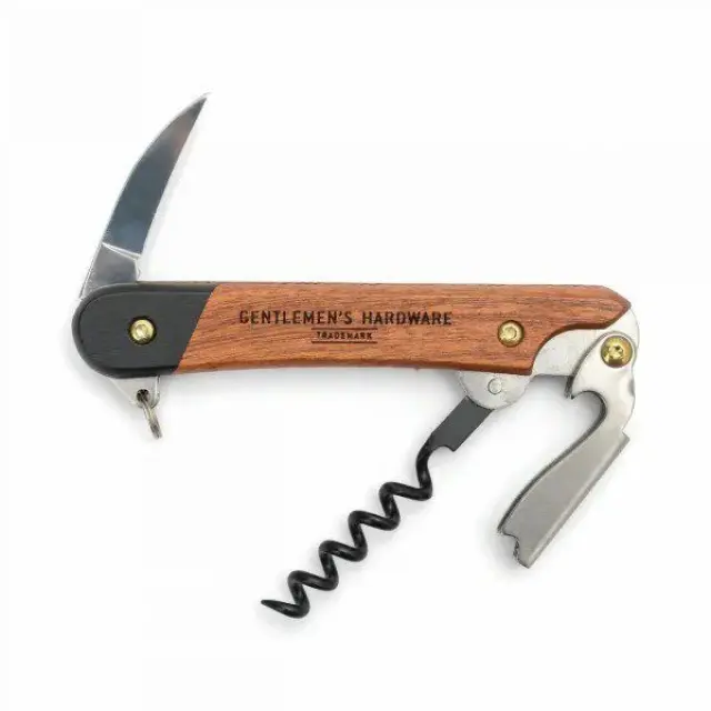 Gentlemen's Hardware® Corkscrew 4-in-1 Waiters Friend - Multitool