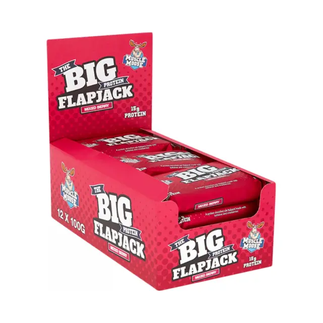 The Big Protein Flapjack 100g Muscle Moose Mixed Berry 2