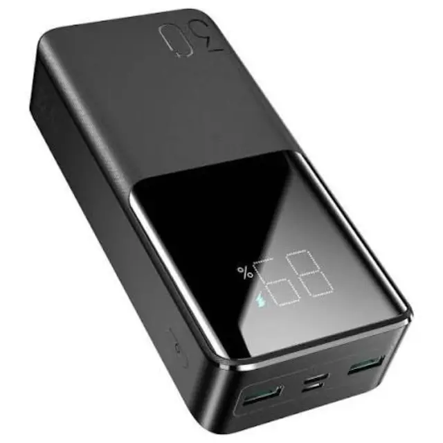 Joyroom® JR-QP193 Power Bank 30000mAh 22.5W με 2 Θύρες USB-A και Θύρα USB-C-Μαύρο.