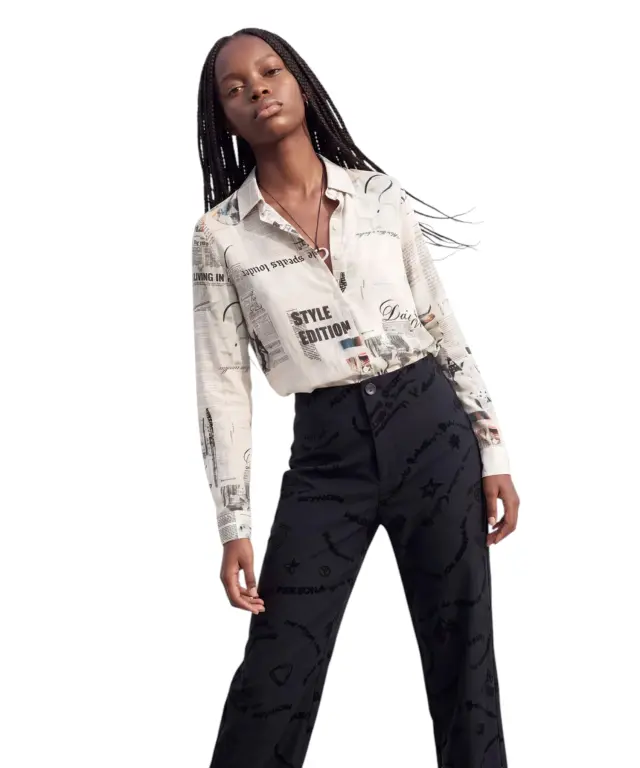 Desigual - Γυναικείο Υφασμάτινο Παντελόνι Michelle 26WWPW12-2000 Μαύρο 3