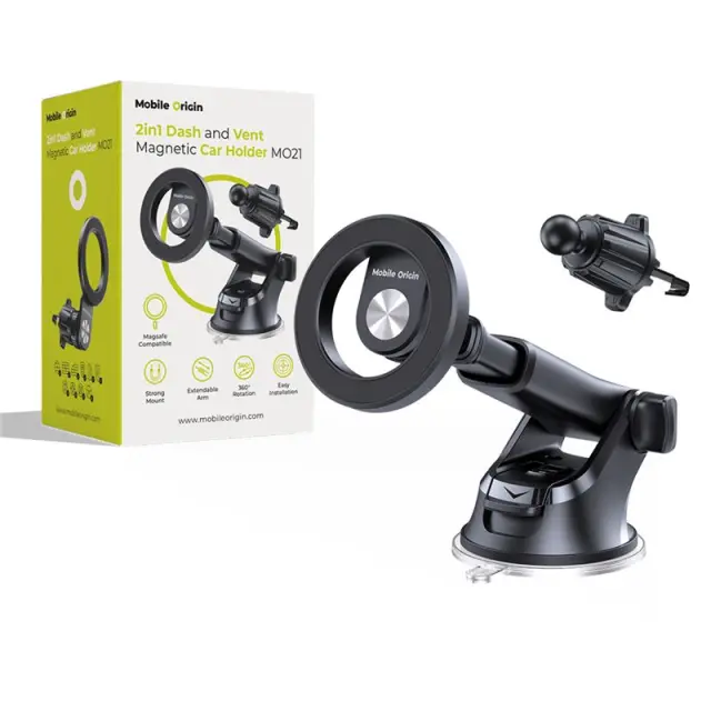 Mobile Origin 2in1 Dash and Vent Magnetic Car Holder, MO21