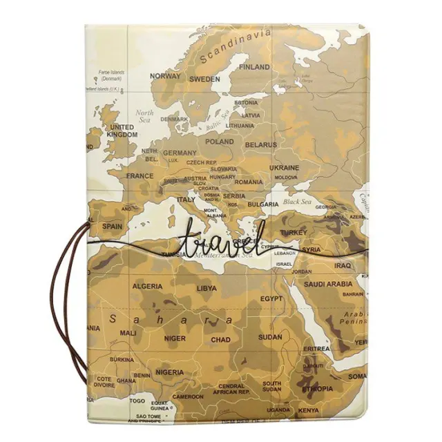 Travel World Map Θήκη Καρτών και Διαβατηρίου-Beige ΟΕΜ 3