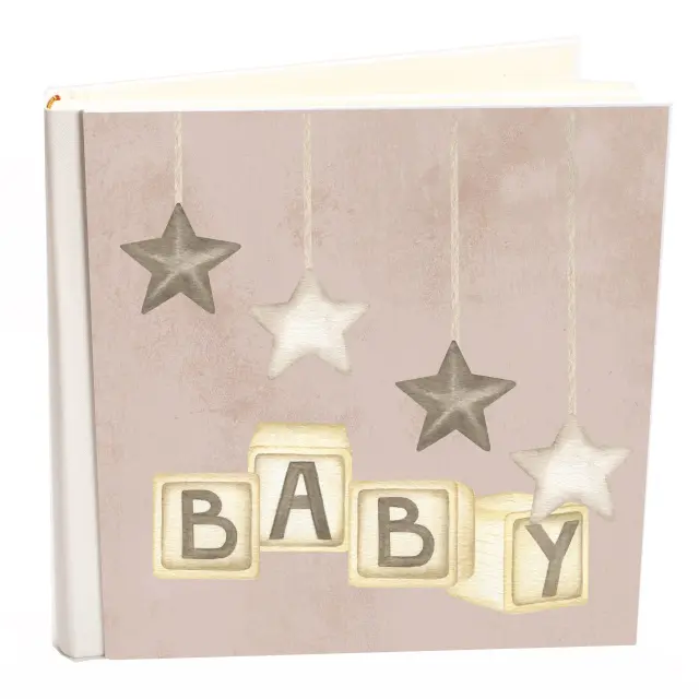 Άλμπουμ my album baby star boho style με ριζόχαρτο 35x35cm και κουτί άλμπουμ