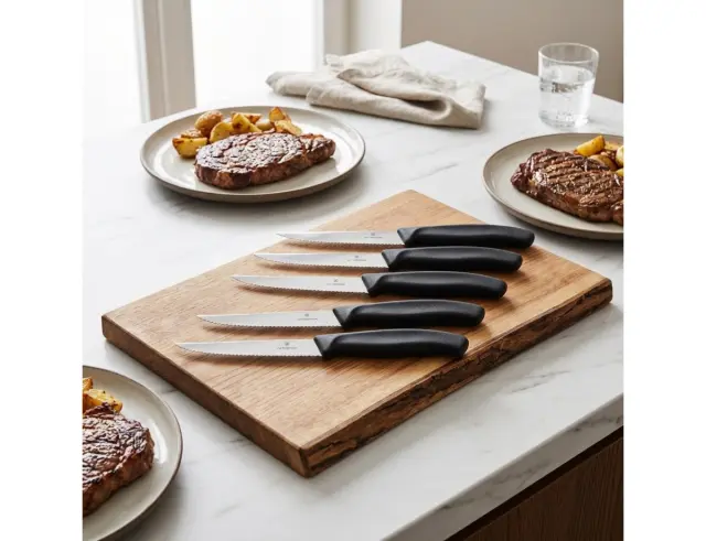 Σετ Μαχαίρια Steak Victorinox Swiss Classic με μήκος λεπίδας 11cm - Black - 6 τεμάχια6.7233.6