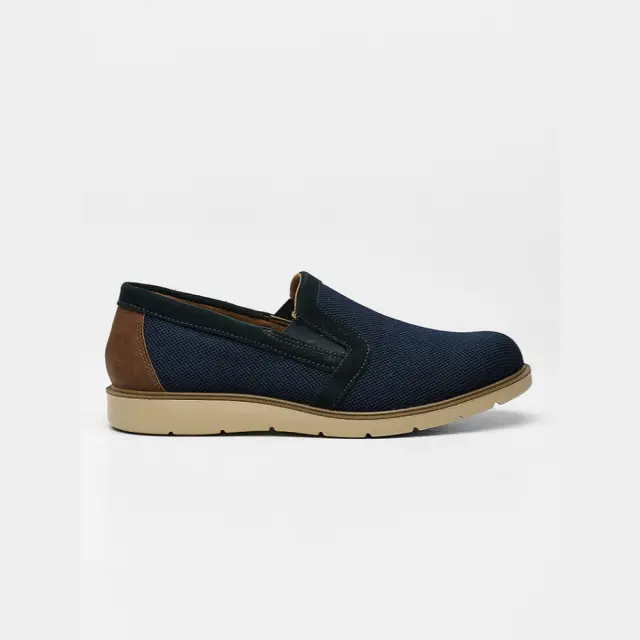 Imac Μοκασίνια-Loafers Ανδρικό δέρμα/δέρμα Nubuck Μπλέ IMA/751052 BLUE