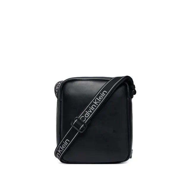 Calvin Klein Ανδρικό Μικρό Τσαντάκι Ώμου / Χιαστί Bold Logo Webbing Reporter Μαύρο 2
