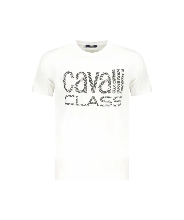 Cavalli Class - Ανδρική Μπλούζα T-Shirt Short Sleeve TXT61DJD060-00533 Λευκό