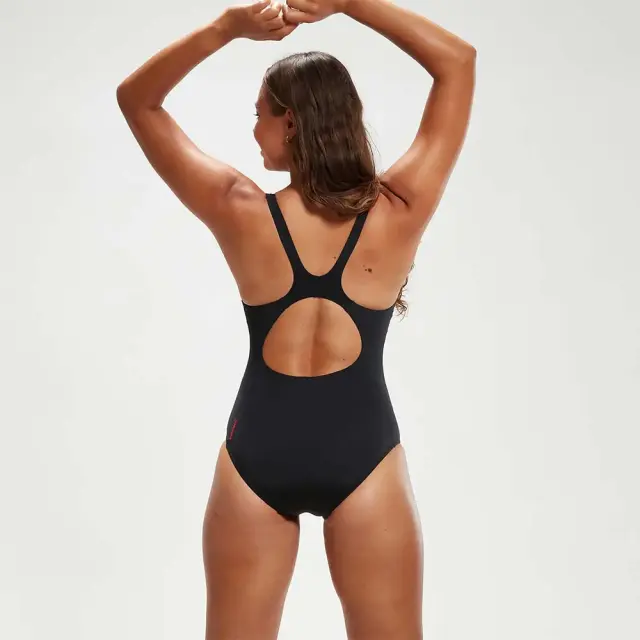 Speedo Women's Placement Muscleback Swimsuit Μαύρο 800305814836 (Speedo) - 34 3