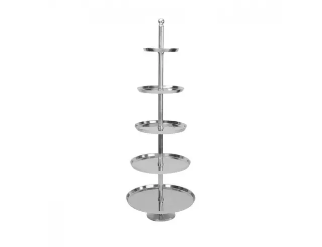 Εταζέρα με 5 επίπεδα και ύψος 170cm - Aσημί A44880000 2