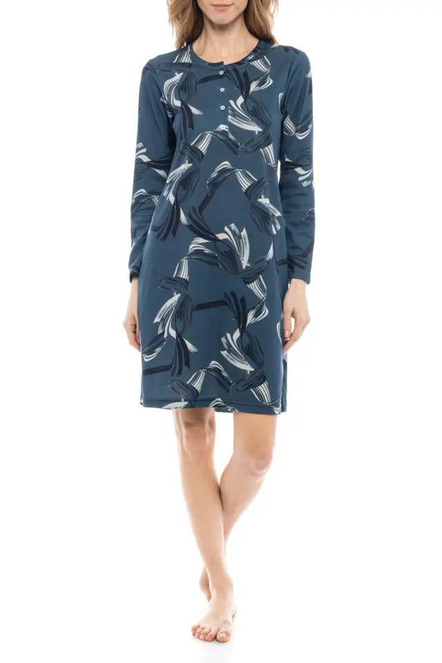 W1166 - Type - NIGHTGOWN BLUE LEAF - M
