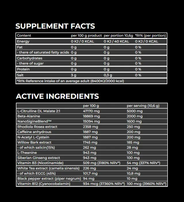 Nanosupps Hype Beast Preworkout Booster Energy Drink, 320 g 2