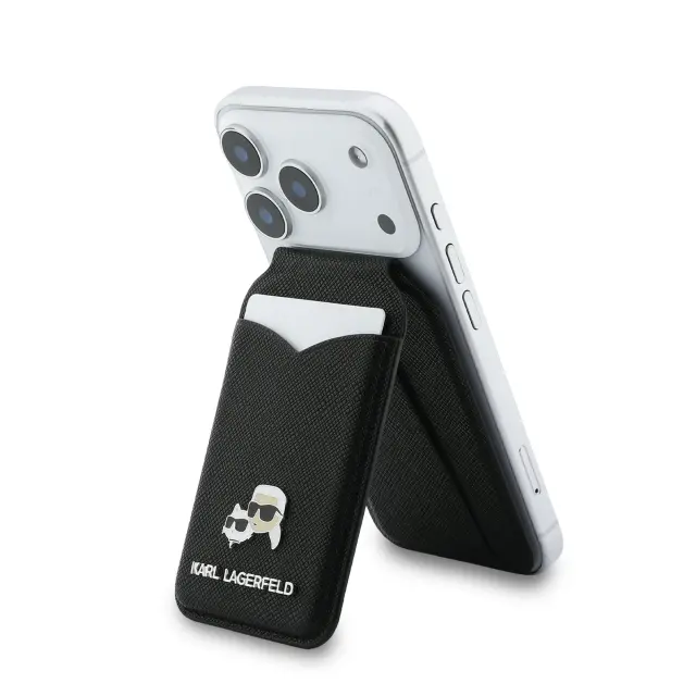 Karl Lagerfeld Mirror MagSafe Cardslot Stand Black 3