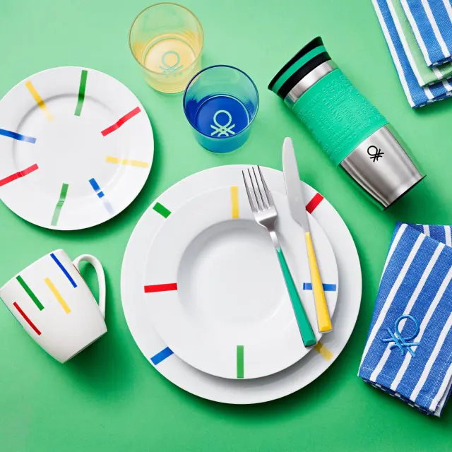 Benetton Po Σετ 4 Κούπες από Πορσελάνη 360ml 2