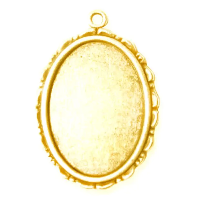 Καστόνι Κρεμαστό Οβάλ 25x33mm - Gold Color - 2τεμ