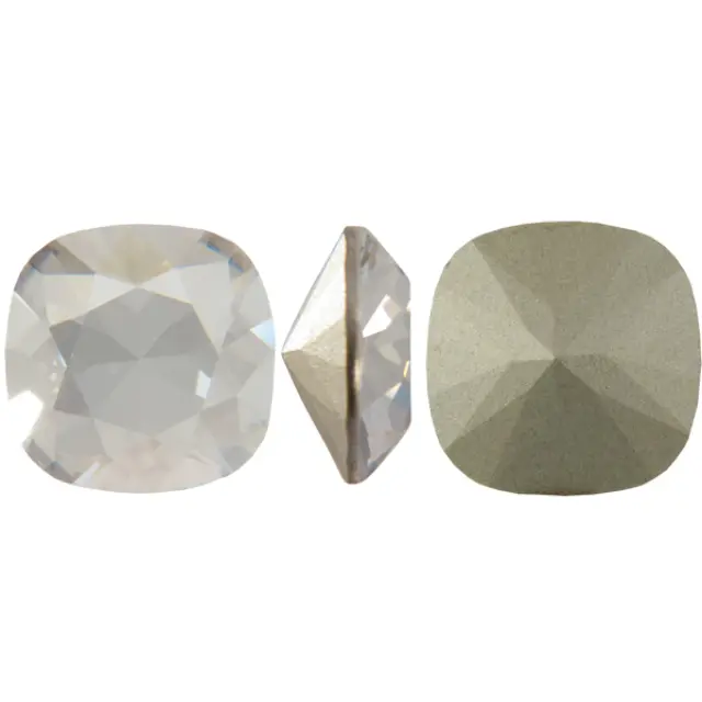 Swarovski 4470 Cushion Square Crystal Silver Shade 10mm - 1τεμ