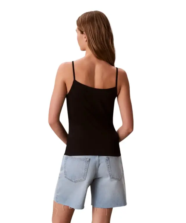 Calvin Klein - Γυναικείο Αμάνικο Crop Top Slim Fit LV047F259G-UB1 Μαύρο 2