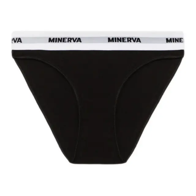 Minerva Εφηβικό Slip με Εξωτερικό Λάστιχο, Χρώμα Μαύρο