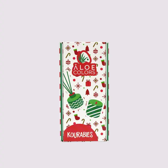 Aloe+ Colors, Promo Reed Diffuser 80ml & Soy Candle Kourabies 50gr, Αρωματικό χώρου με stick 80ml & Κερί Σόγιας Κουραμπιές 50gr, Σετ Δώρου Για Το Σπίτι
