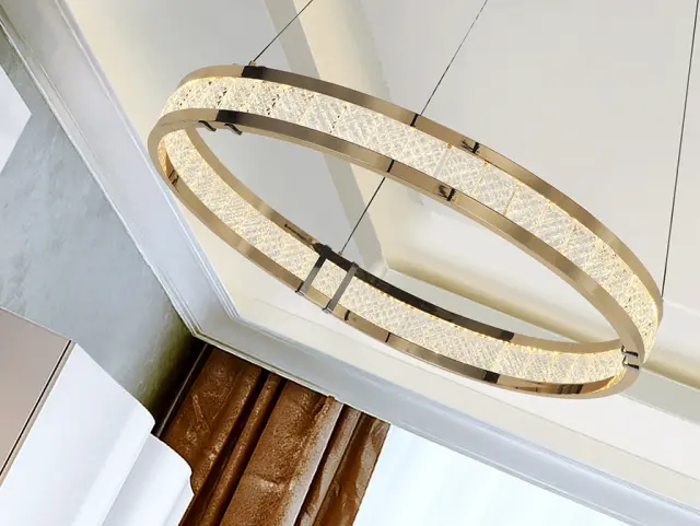 Lorian 227384 – Κρεμαστό Φωτιστικό Οροφής LAMP 1 RING Gloss Golden LED Dimmable Χρυσό 3