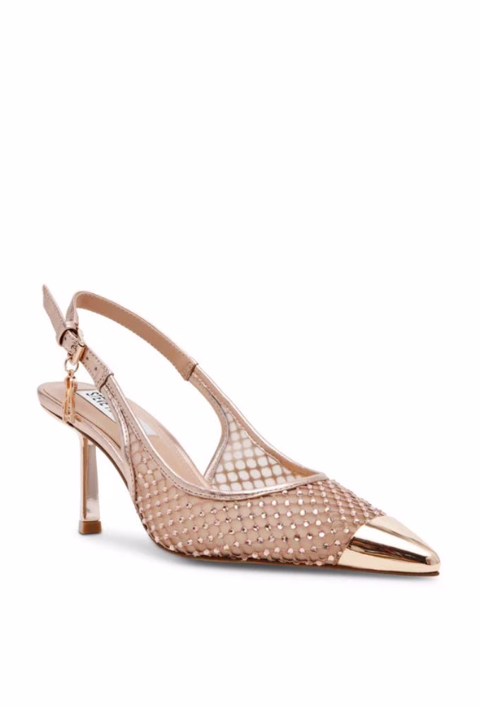 Steve Madden Γόβες Ρόζ Χρυσό με Στράς Ανοιχτό Ροζ - 39
