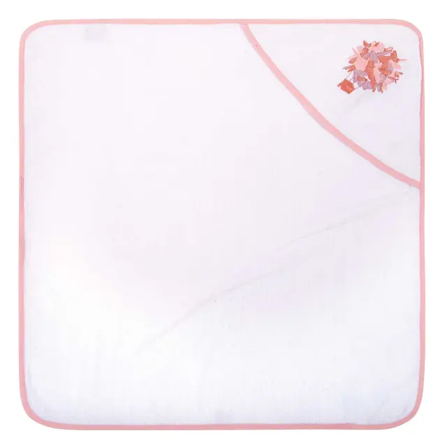 Βρεφική Κάπα 80x80 400gsm Greenwich Polo Club Essential 8864 White-Pink 100% βαμβακερό 2